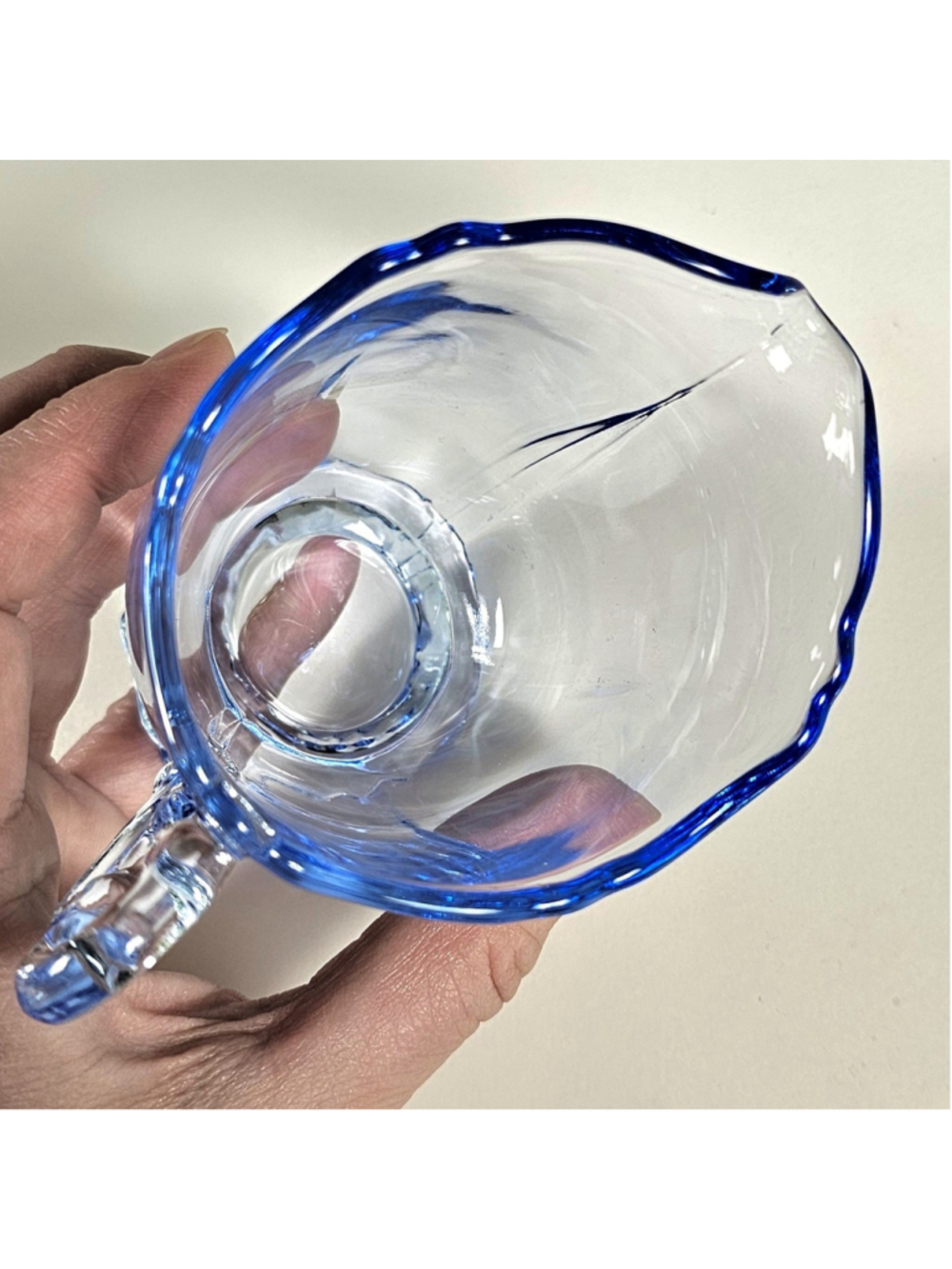 Vintage Blue Depression Glass Set Fostoria Fairfax Plate Cambridge Creamer Sugar - Picture 11 of 16